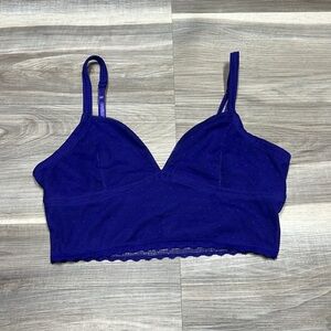 Zenana purple  lace bralette / crop top size small